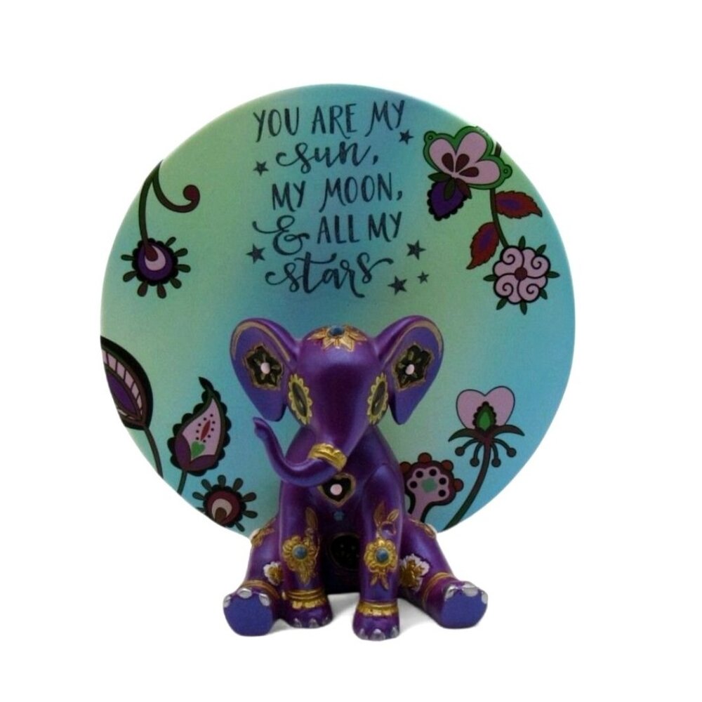 HAMILTON COLLECTION Purple Elephant You Are My Sun Figurine Blake Jensen